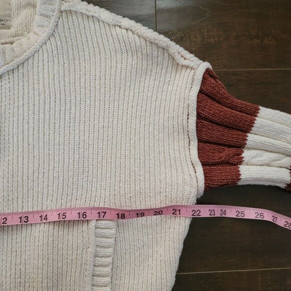 Anthropologie Pilcro Cable-Knit Icon Zip-Up Sweater Womens XS Tiger Contemporary - Picture 5 of 8